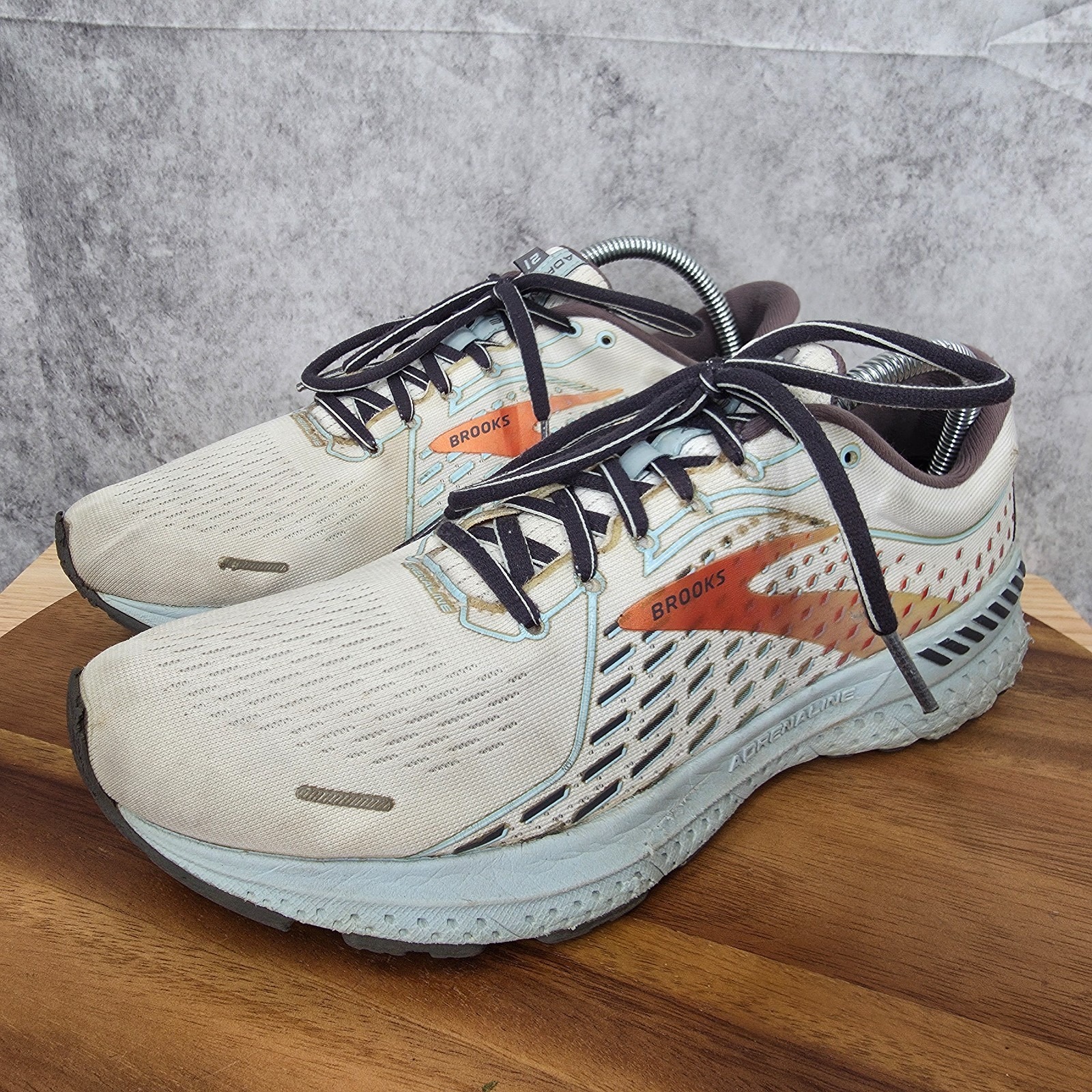 Brooks Glycerin Adrenaline Gts 21 Running Shoes Womens 10 White Blue Sneakers — image 5 of 8